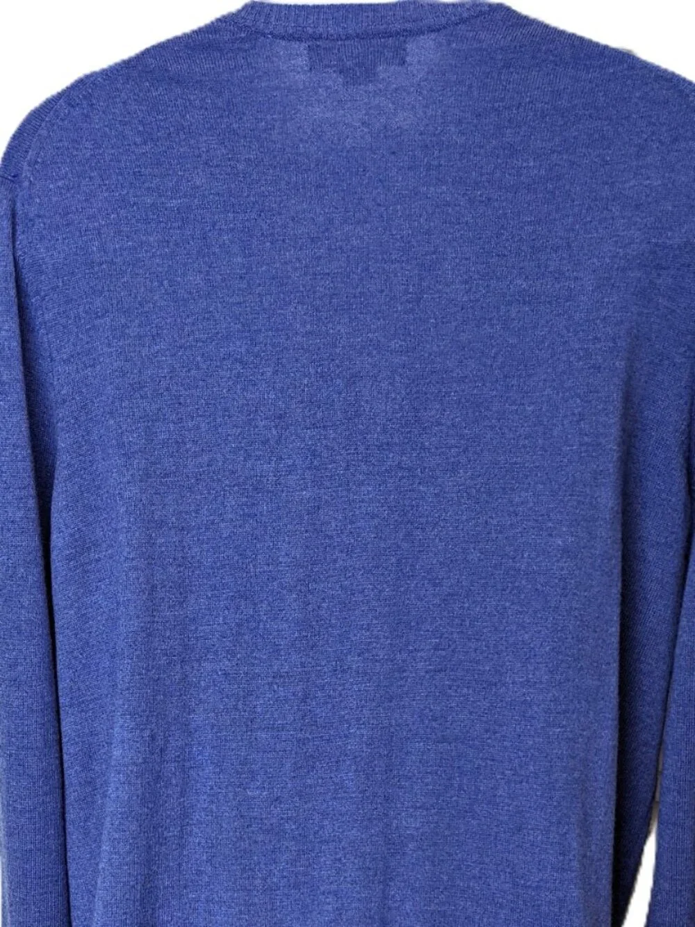 Mens Banana Republic Extra Fine Merino Wool Sweater XL Peacock Blue V-neck